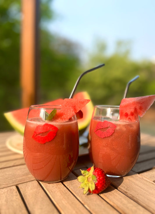 Watermelon, Cucumber and Basil Lemonade